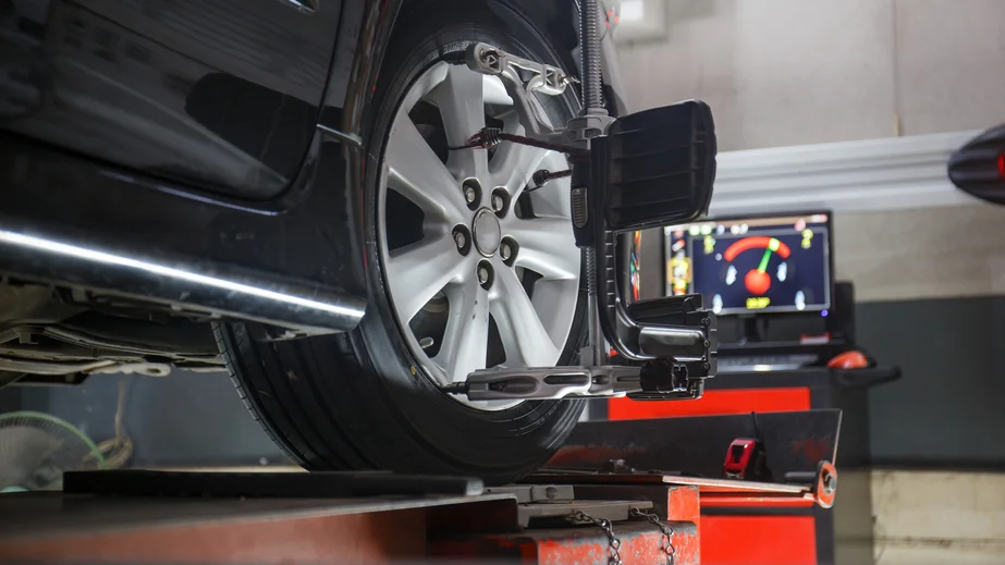 Wheel Alignment of a car with computer