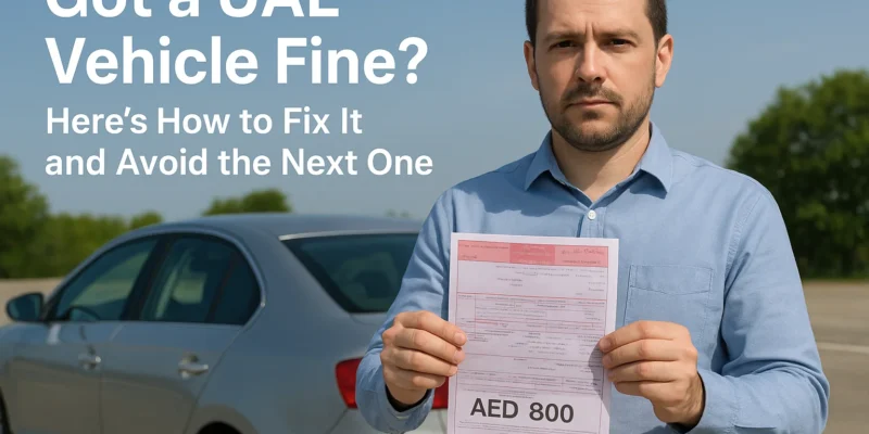 car owner showing traffice violation fine in UAE