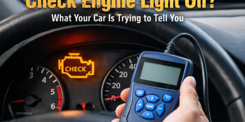 Check warning light on dashboard